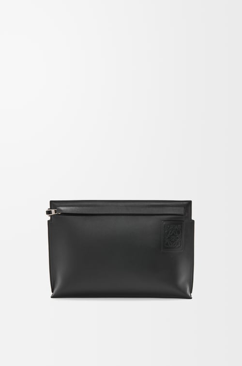 LOEWE T Pouch in satin calfskin Black plp_rd