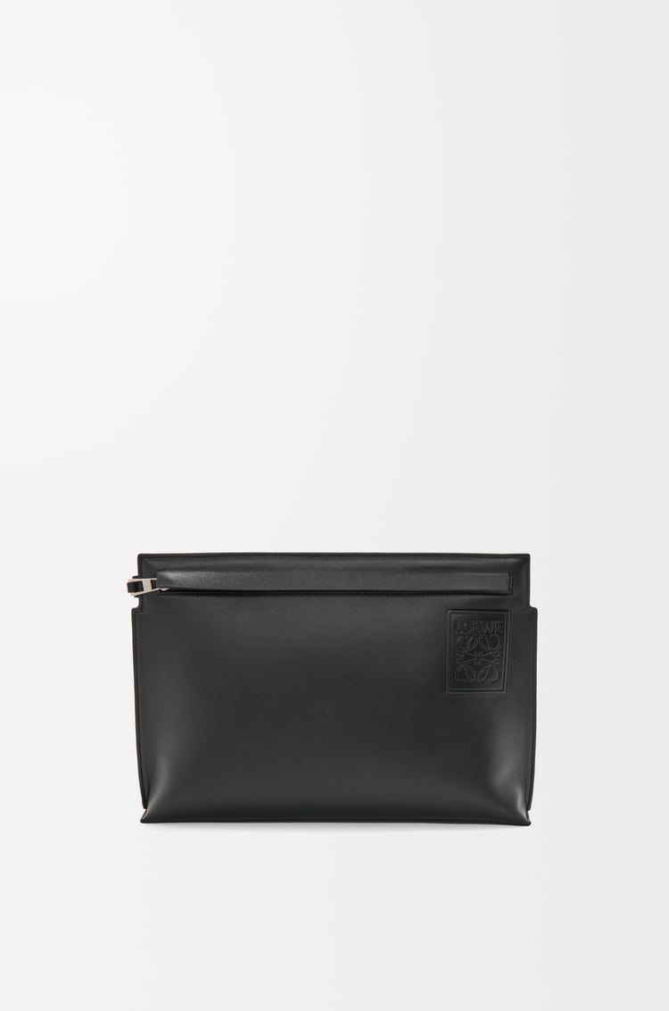 LOEWE T Pouch in satin calfskin Black