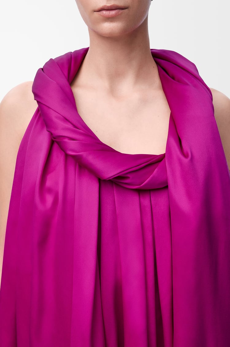 LOEWE Trapeze dress in silk Pink