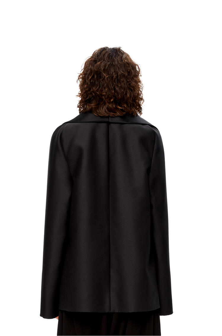 LOEWE ショールカラー ジャケット (ウール&シルク) ブラック pdp_rd