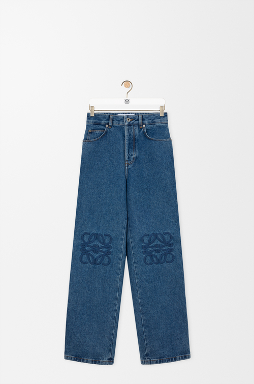LOEWE 单宁布 Anagram 宽松牛仔裤 牛仔蓝色