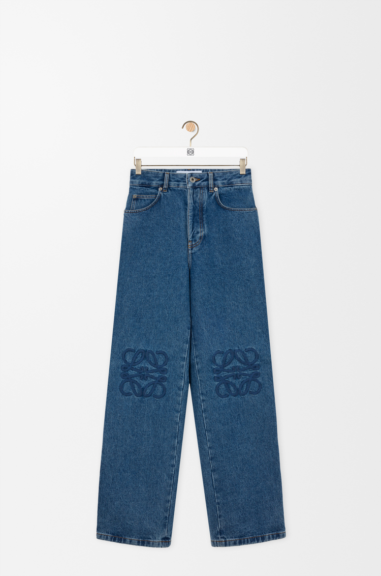 LOEWE 单宁布 Anagram 宽松牛仔裤 牛仔蓝色
