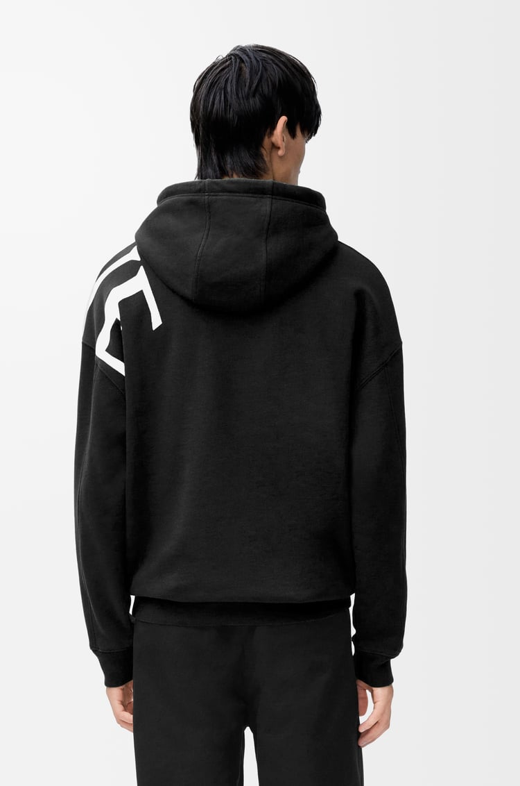 LOEWE Relaxed fit hoodie in cotton Black/White