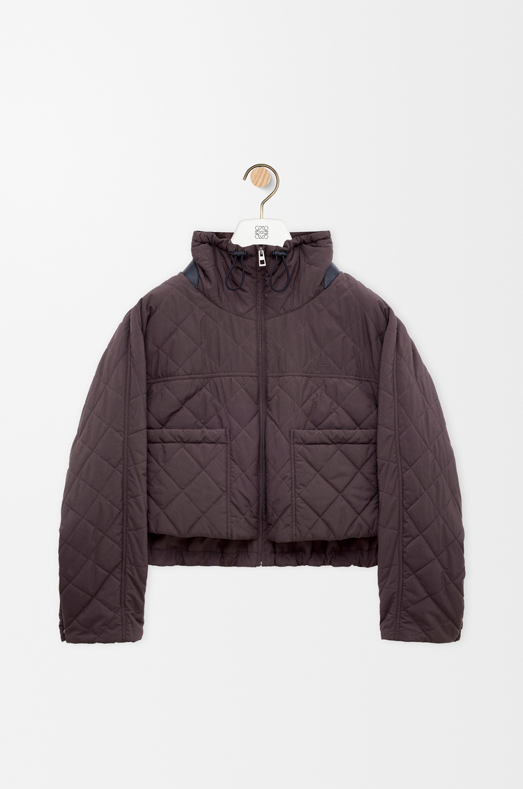 LOEWE Padded jacket in technical shell Brown