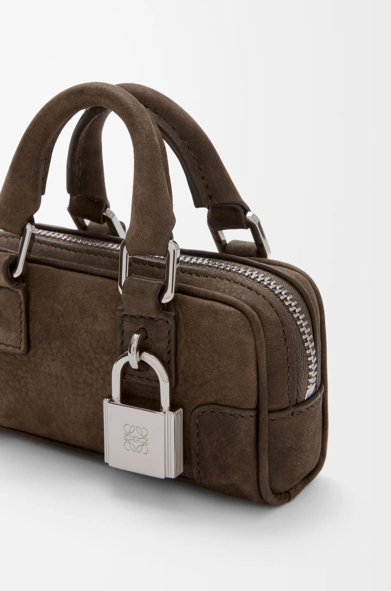 LOEWE Borsa Amazona nano in nabuk Tundra