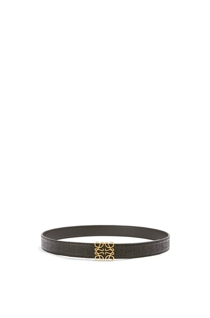 LOEWE Reversible Repeat belt in silk calfskin 黑色/金色