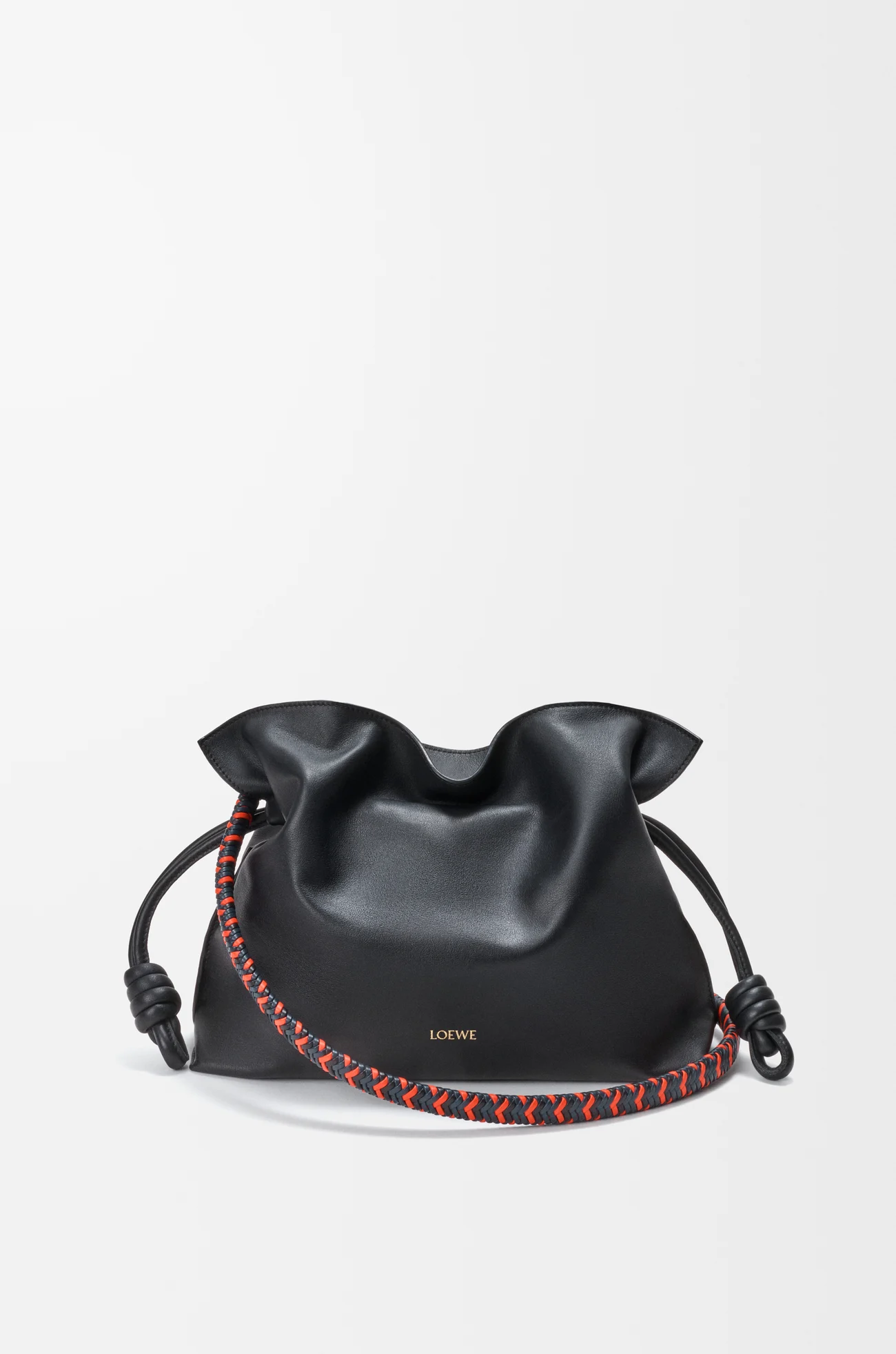 LOEWE Woven strap in leather Blue/Orange