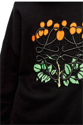 LOEWE Herbarium Anagram hoodie in cotton Black/Multicolor plp_rd