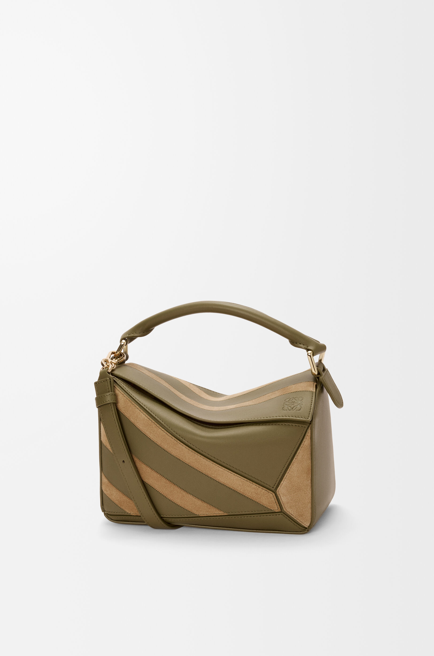 【LOEWE】パズル/スモール パズルバッグ スモール(クラシックカーフ&スエード) グリーン
