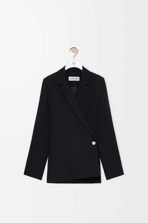 LOEWE Jacke aus Stretch-Viskose-Mischung Schwarz
