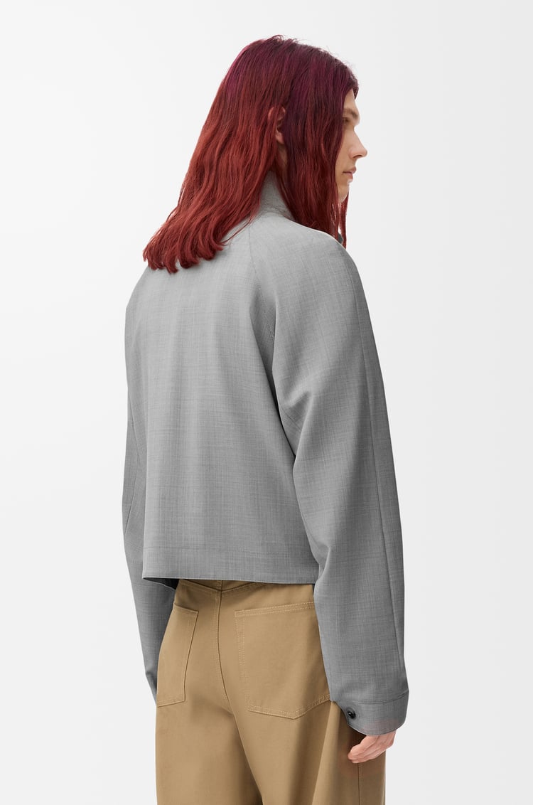 LOEWE Zip-up jacket in wool Light Grey
