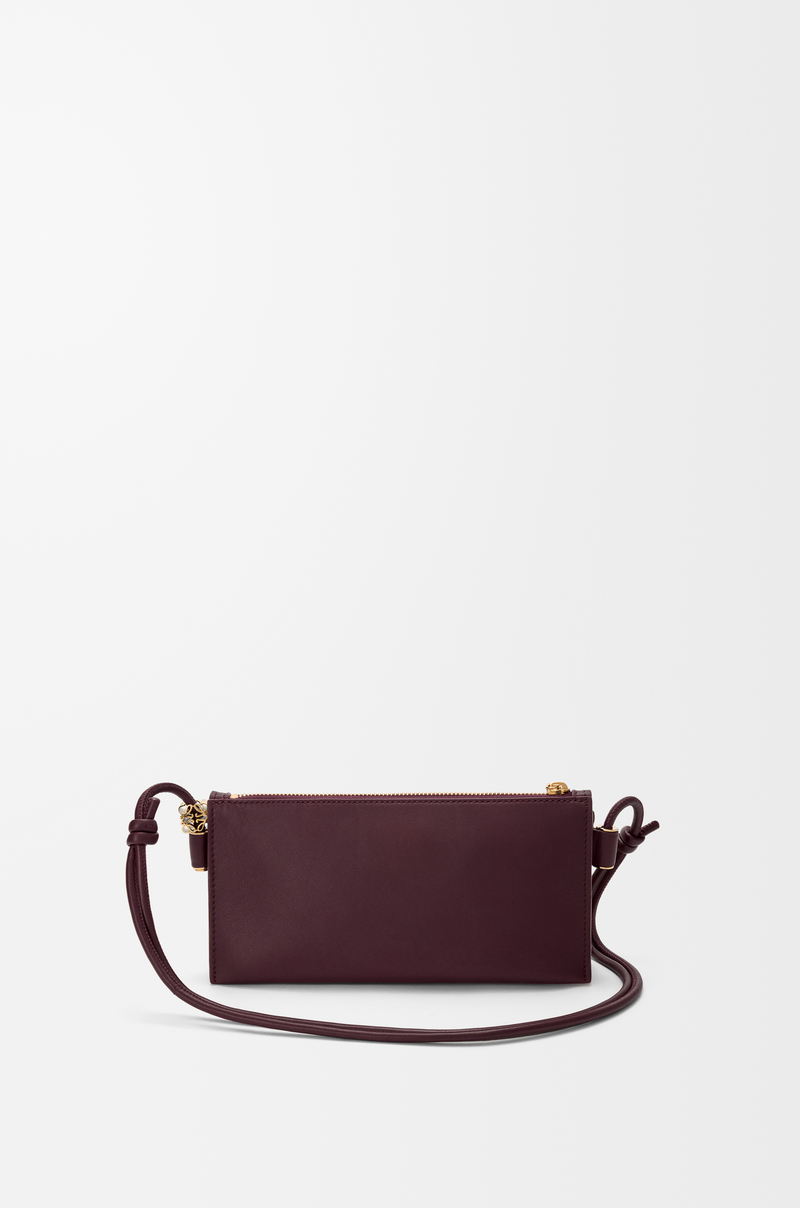 LOEWE 纳帕牛皮革 Joya 手拿包 深酒红