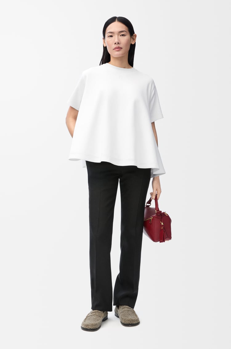 LOEWE Trapeze top in cotton blend White
