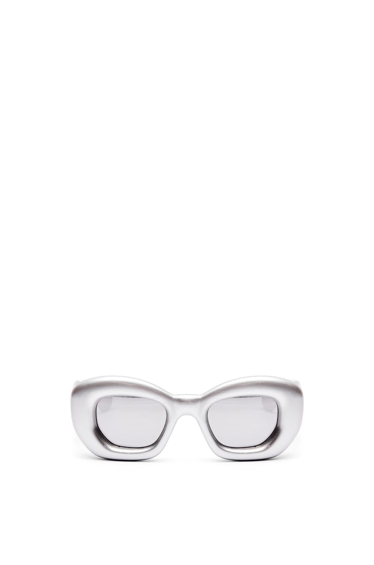 LOEWE Übertriebene Butterfly-Sonnenbrille aus Nylon Silber/Grau