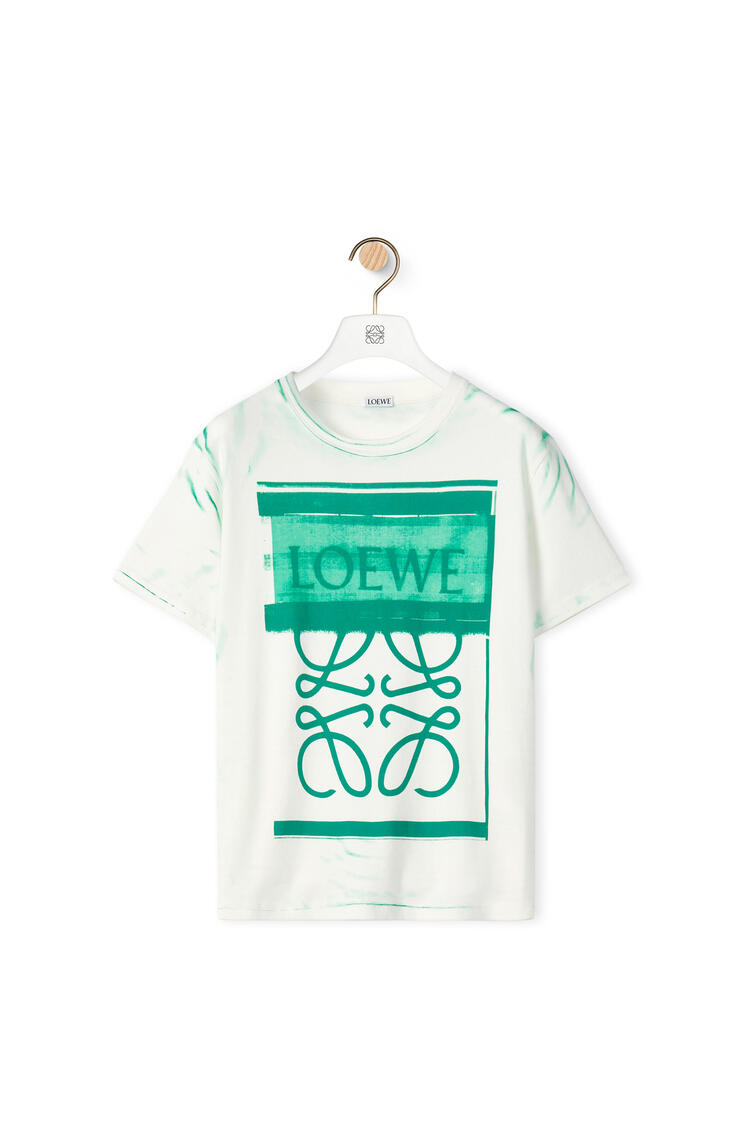 LOEWE LOEWE Anagram print T-shirt in cotton White/Green