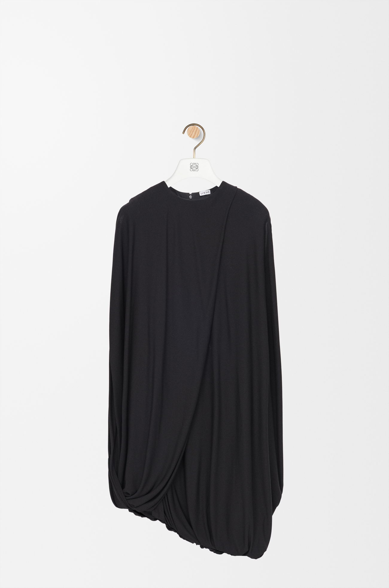 LOEWE Drapiertes Kleid aus Viskose Schwarz
