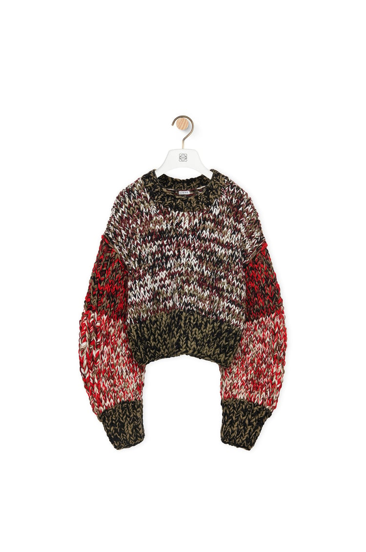 LOEWE Sweater in wool 卡其綠/多色