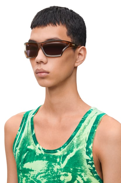 LOEWE Gewölbte Masken-Sonnenbrille aus Nylon Braun (Lieferant) plp_rd
