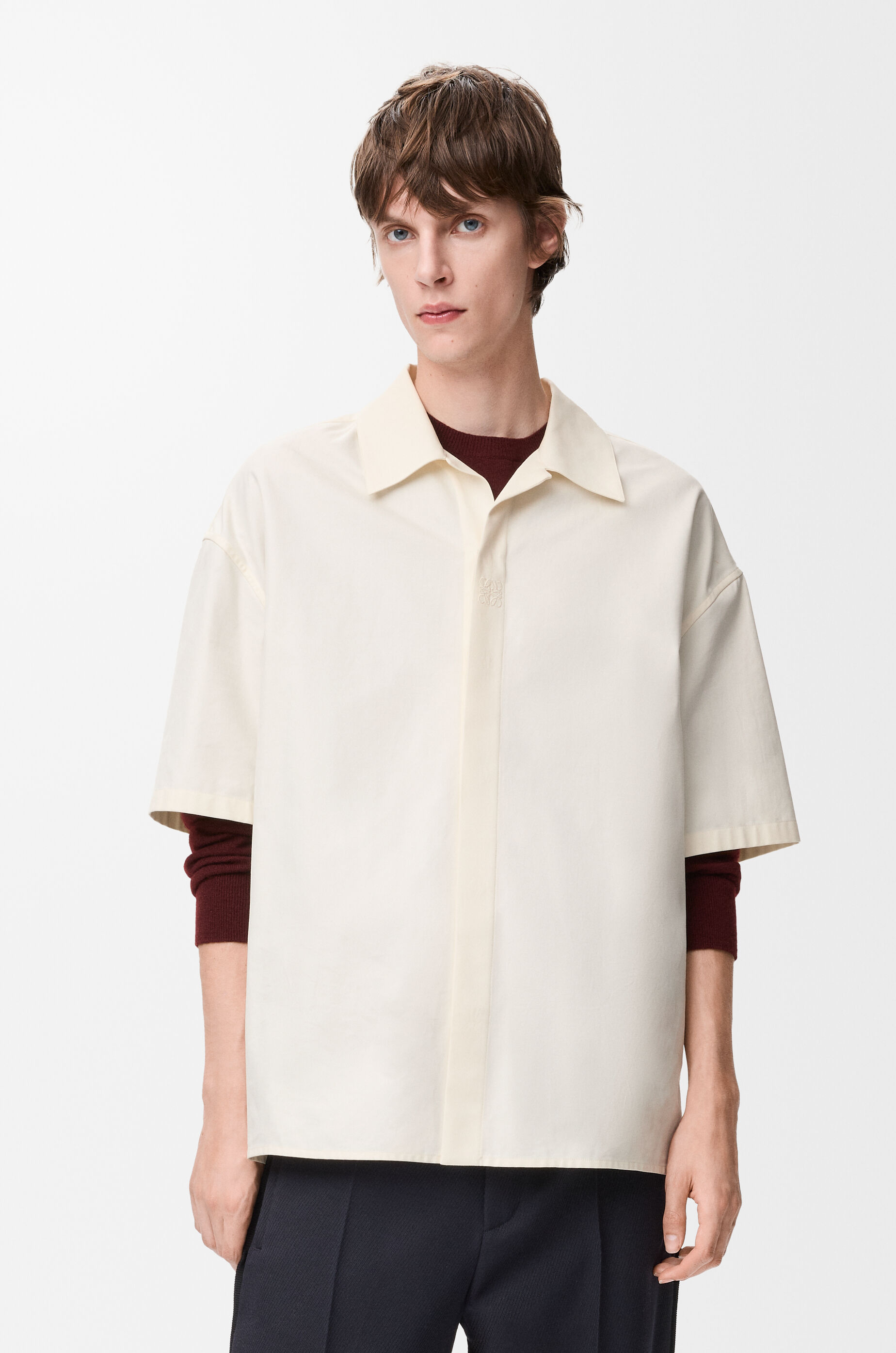 Short sleeve shirt in cotton White - LOEWE USA Official Website
