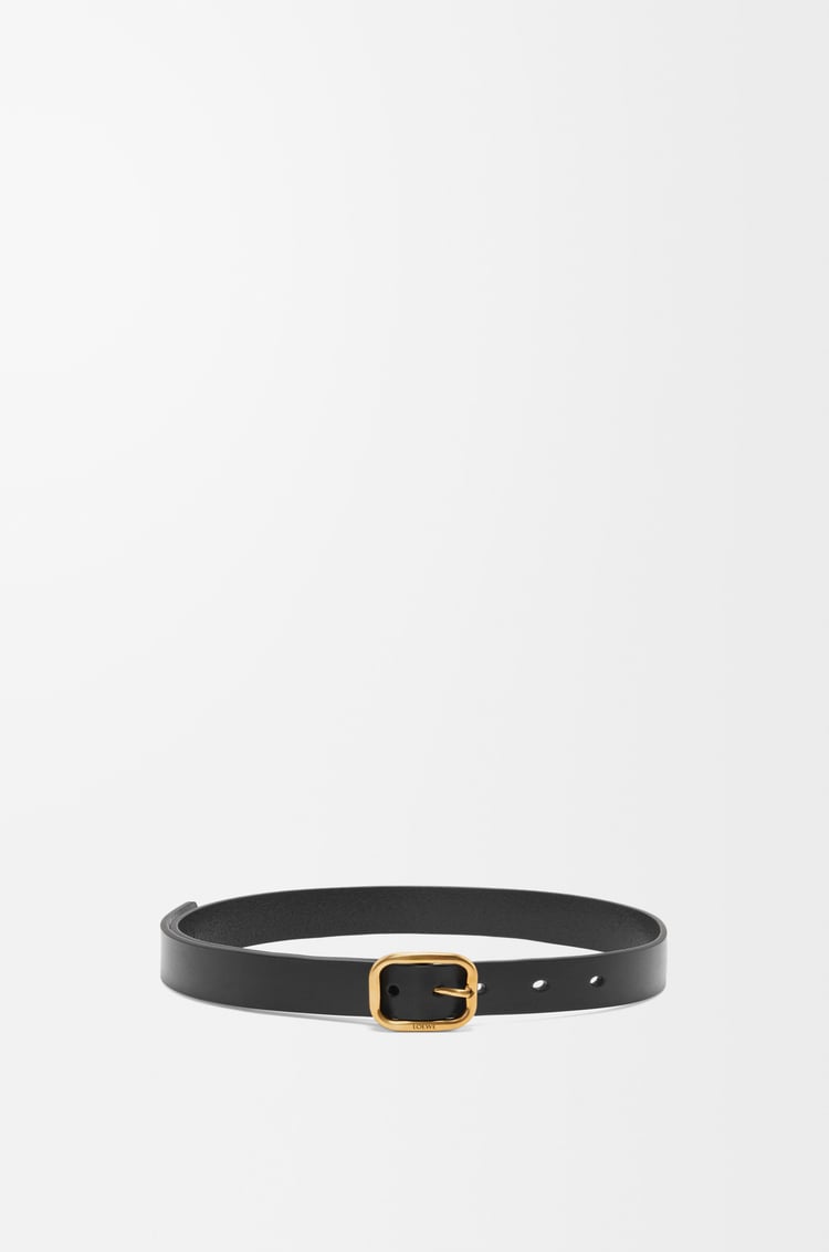LOEWE Rounded soft belt in classic calfskin  Black/Gold