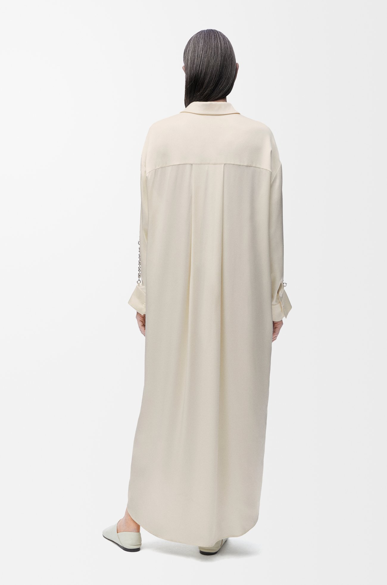 LOEWE Chain shirt dress in silk Ivory plp_rd