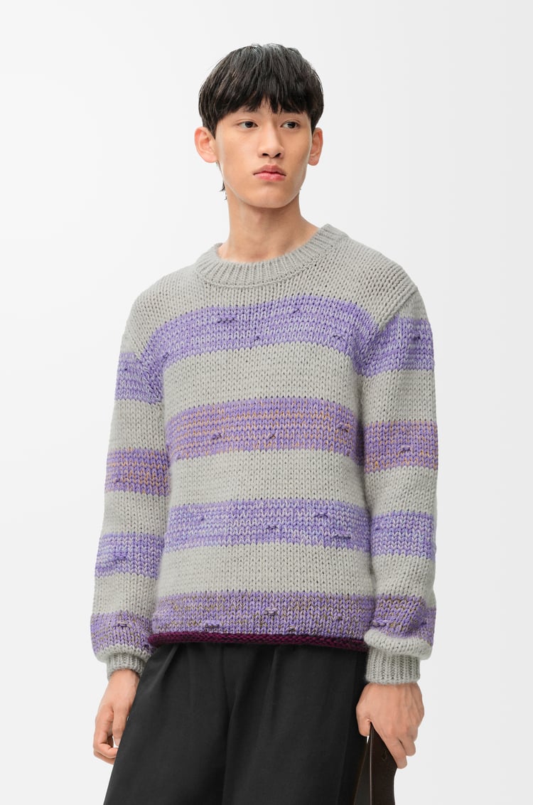 LOEWE Sweater in wool Grey/Purple