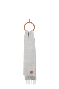 LOEWE Scarf in wool and cashmere Light Grey