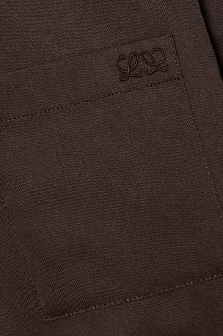 LOEWE Dress in cotton and silk Brown