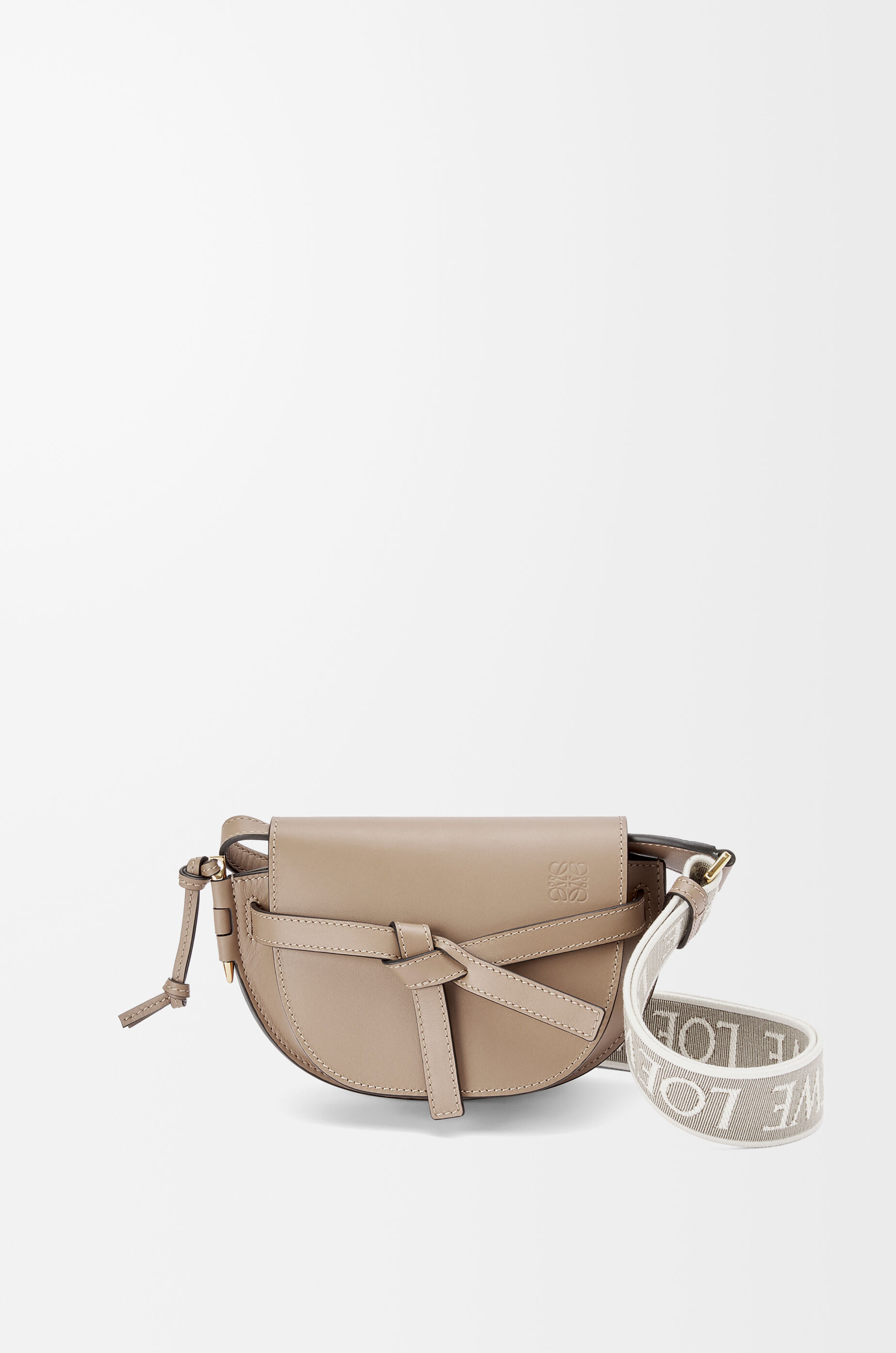 ゲートデュアル バッグ ミニ（ソフトカーフ&ジャカード） サンド - LOEWE