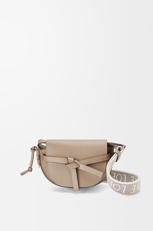 LOEWE ゲートデュアル バッグ ミニ（ソフトカーフ&ジャカード） サンド plp_rd