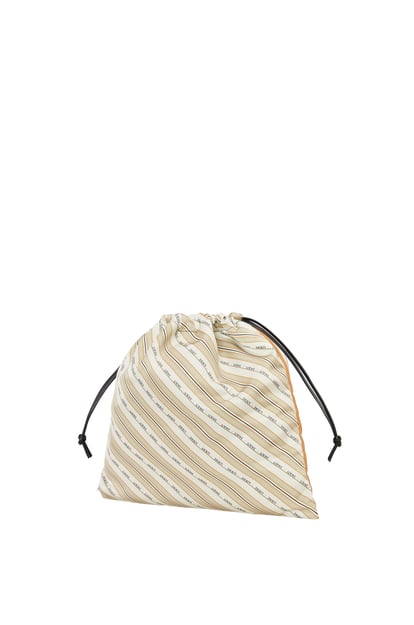 LOEWE Medium drawstring pouch in cotton Brown/Natural plp_rd