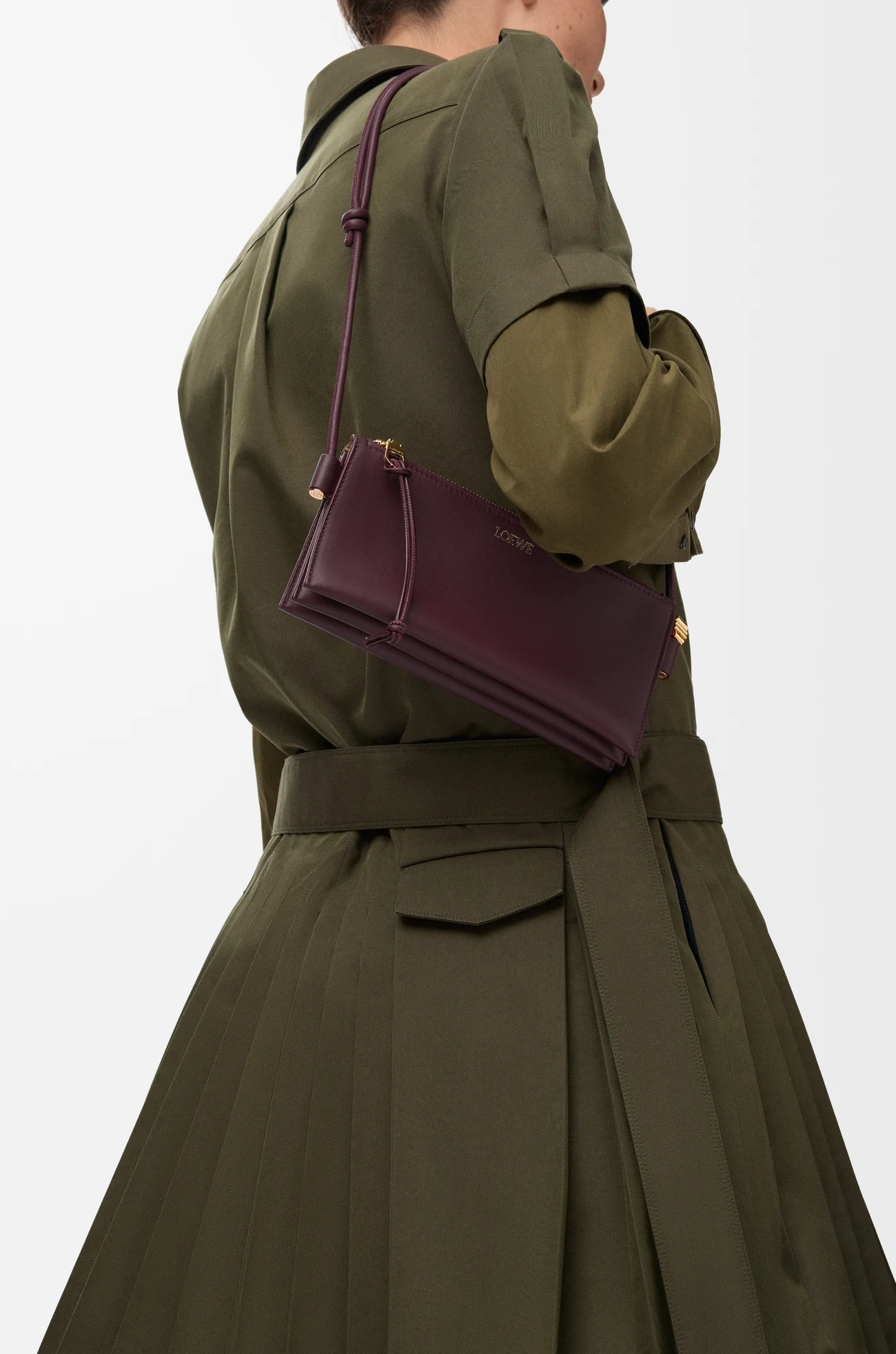 LOEWE Pouch Joya en piel napa de ternera Burdeos Oscuro