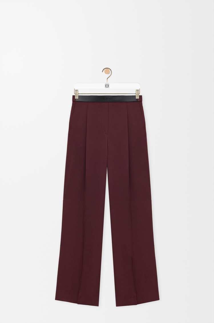 LOEWE Pantaloni in seta Bordeaux