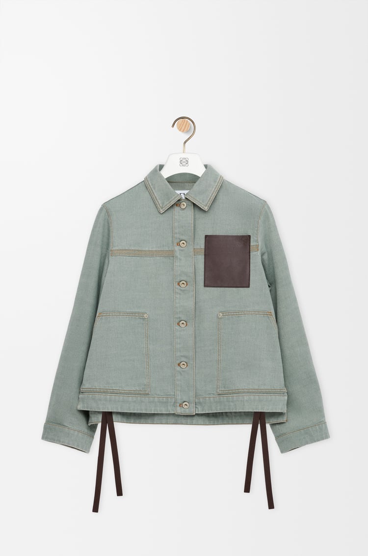 LOEWE Workwear jacket in denim Khaki Green