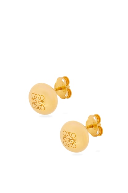 LOEWE Anagram Pebble stud earrings in sterling silver Gold