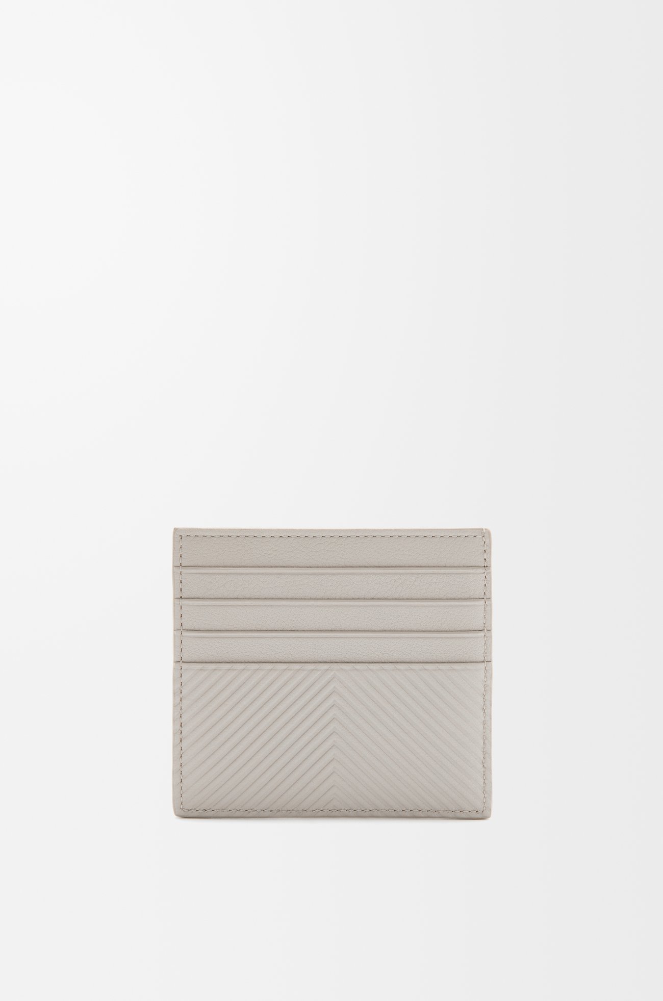 LOEWE Open cardholder in textured classic calfskin Shell Grey plp_rd