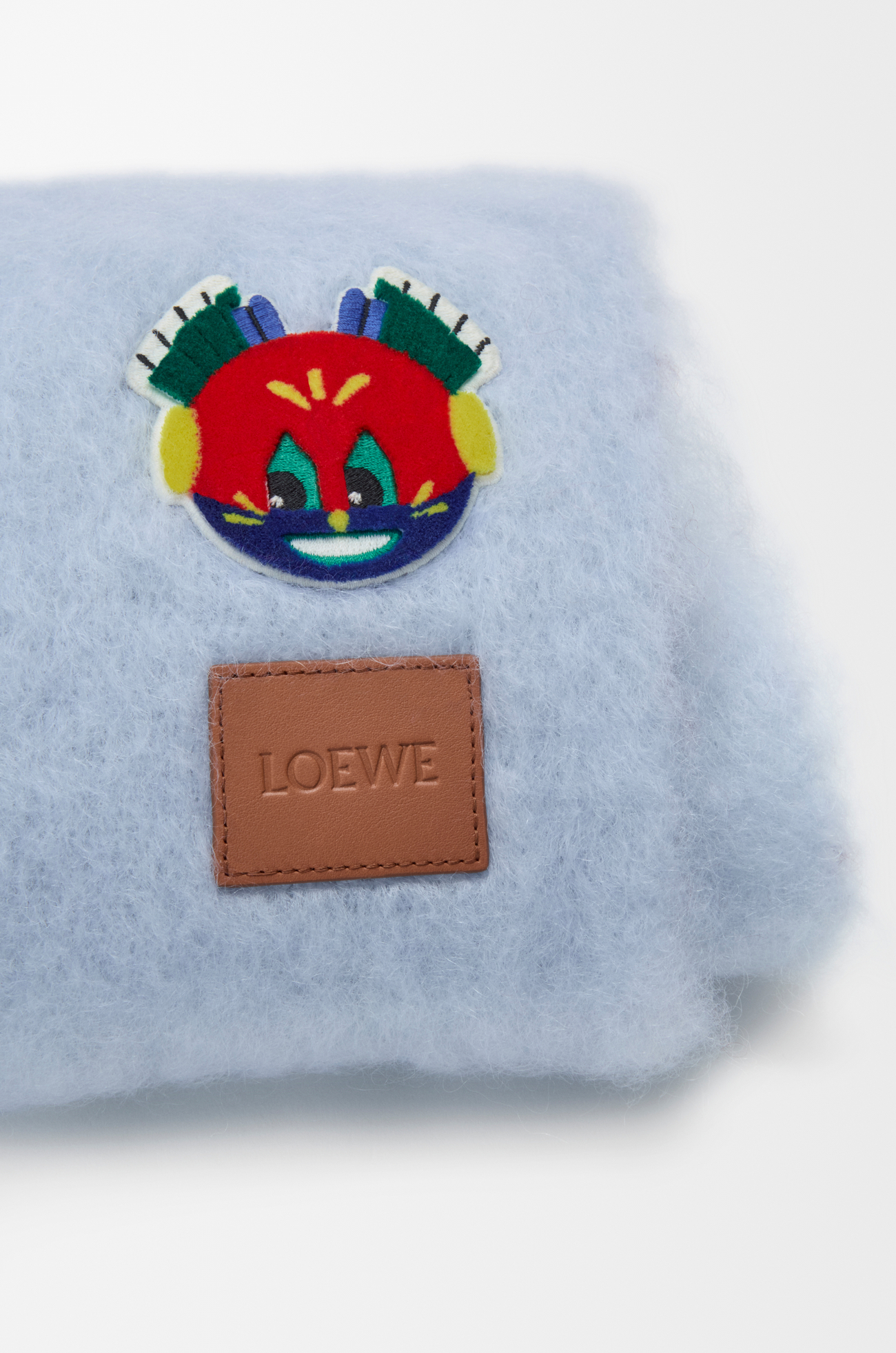 LOEWE Scarf in mohair and wool blend Baby Blue