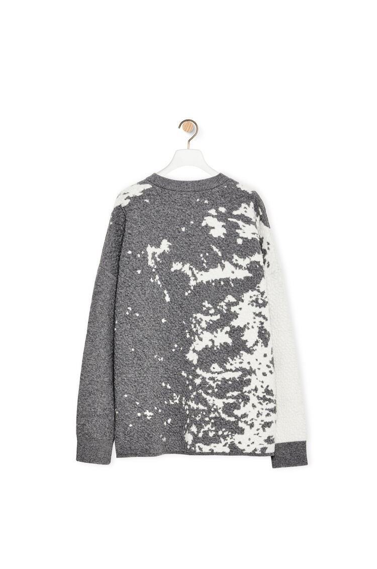 LOEWE Graphic sweater in wool Grey/White