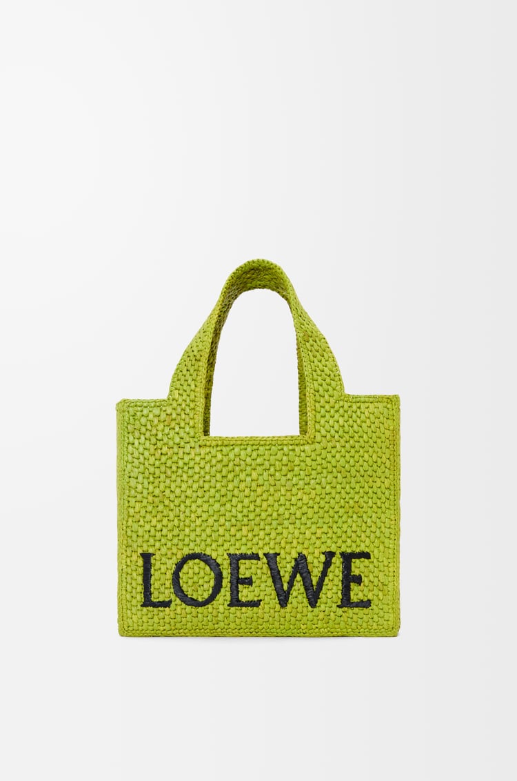 LOEWE 小型酒椰纖維 LOEWE Font 托特包 草地綠