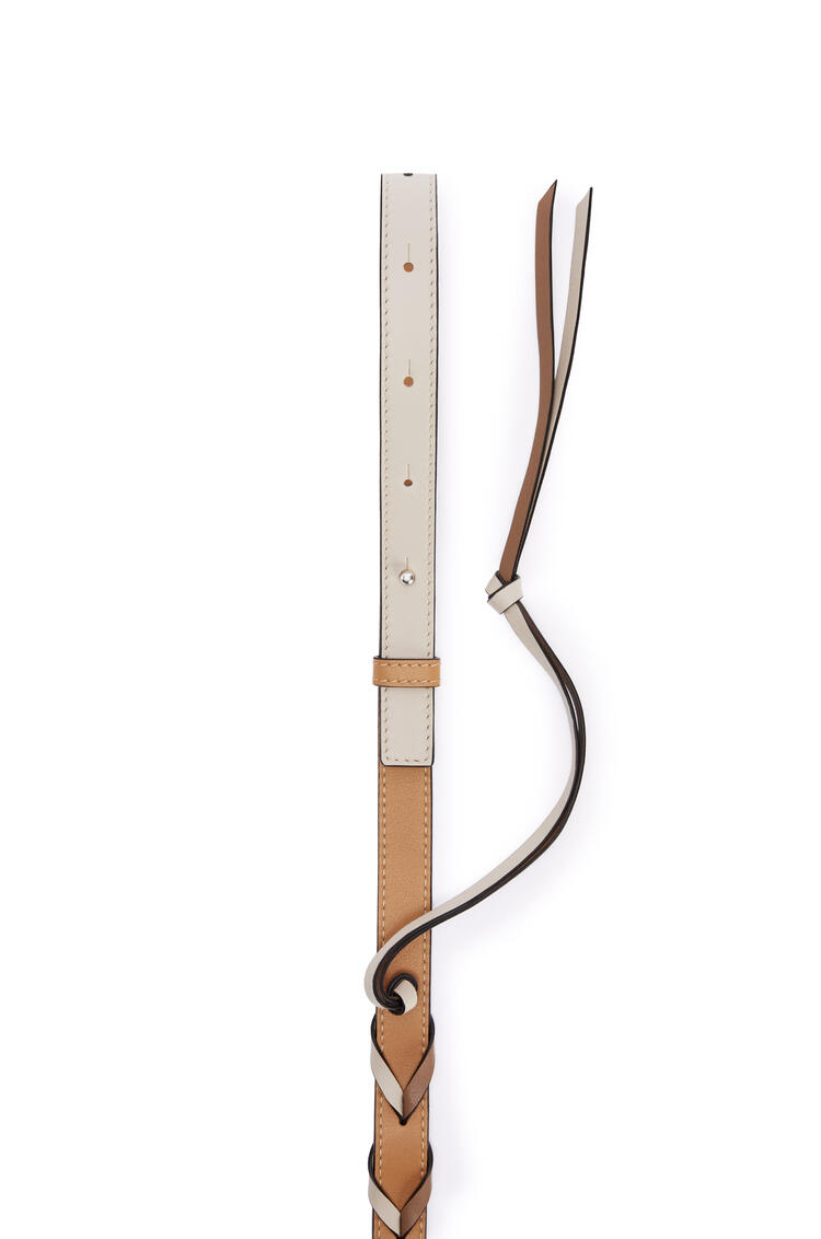 LOEWE Braided loop strap in classic calfskin Light Caramel/Light Oat pdp_rd