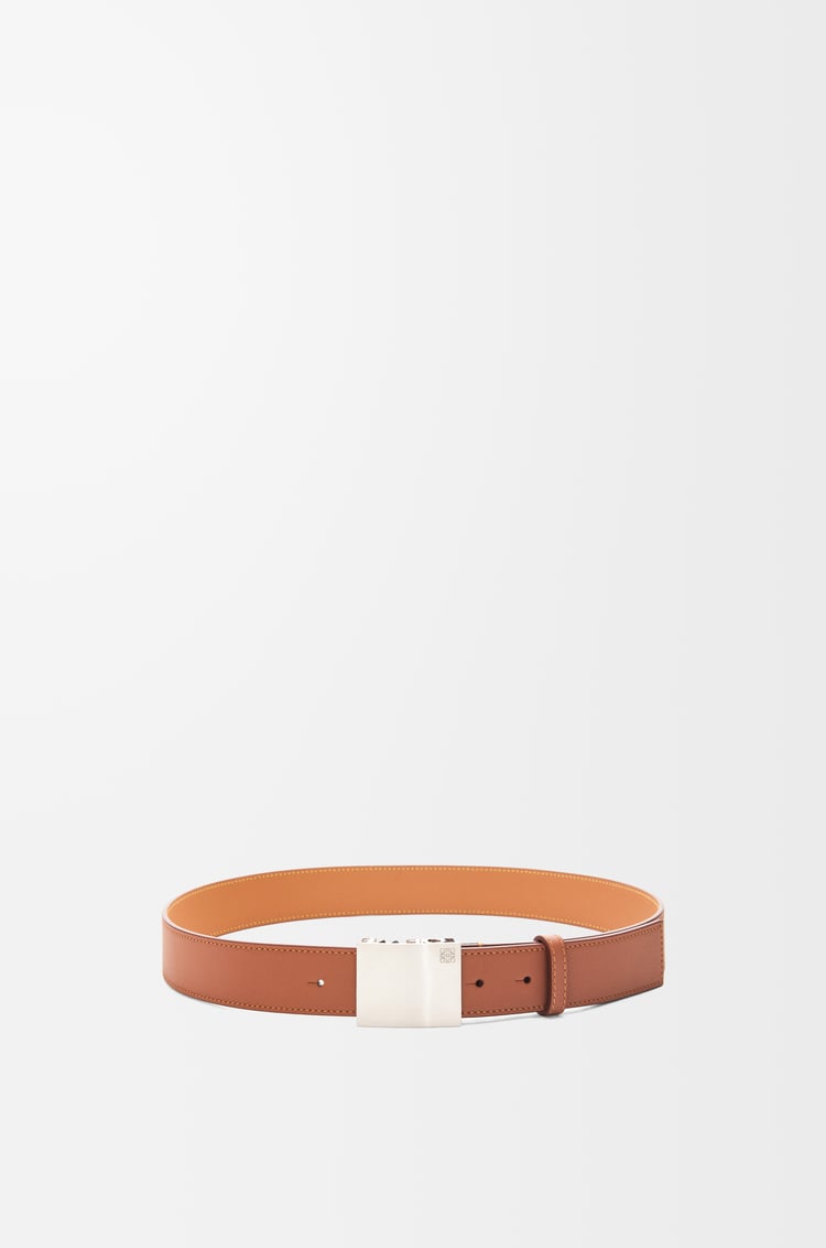 LOEWE Cinturón en piel de ternera lisa con placa LOEWE Bronceado/Paladio