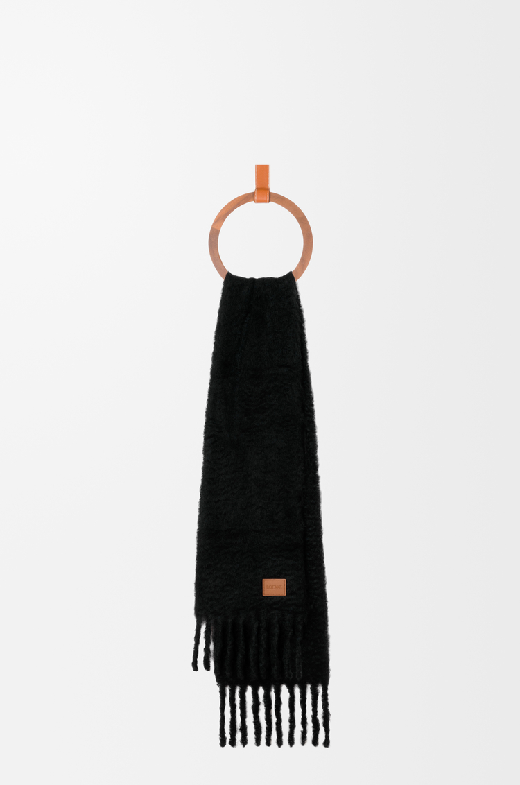 LOEWE Scarf in mohair and wool blend Black