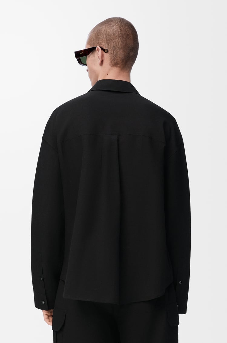 LOEWE Shirt in viscose and linen Black