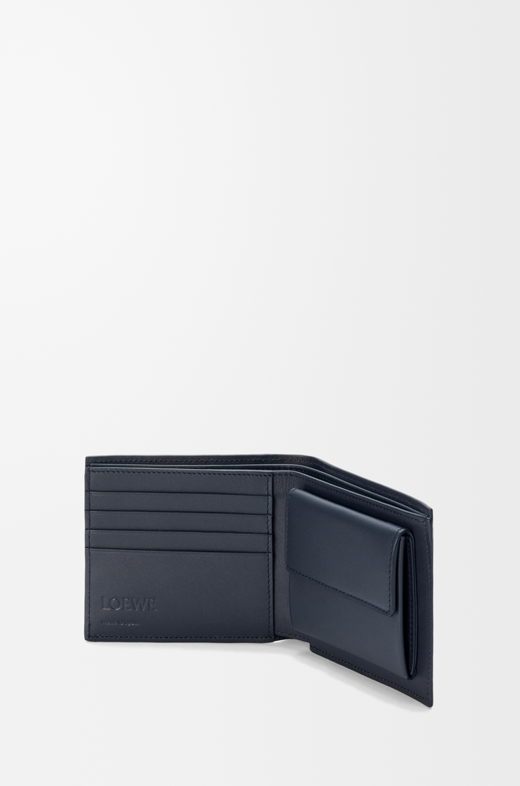 LOEWE 經典小牛皮 Flag 雙摺零錢包 深海軍藍/皇家蔚藍
