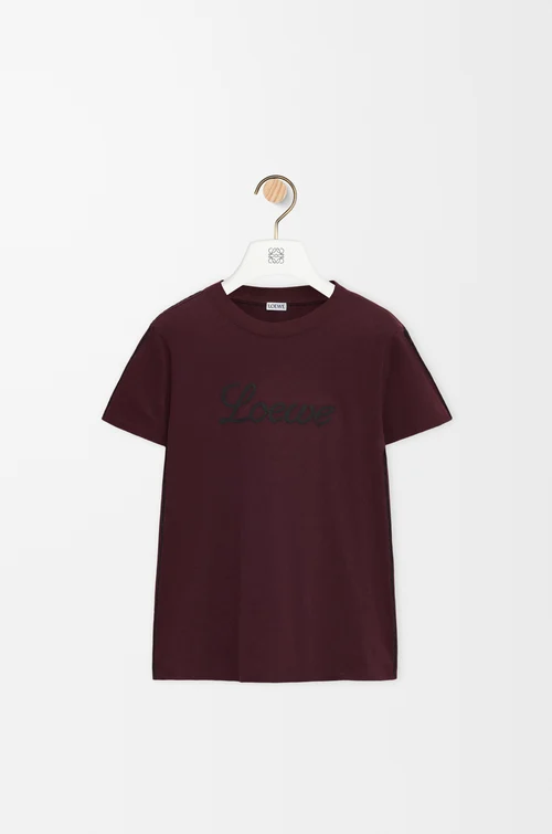 LOEWE T-shirt décontracté en coton Bordeaux