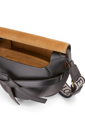 LOEWE Small Gate bag in soft calfskin and jacquard Black plp_rd
