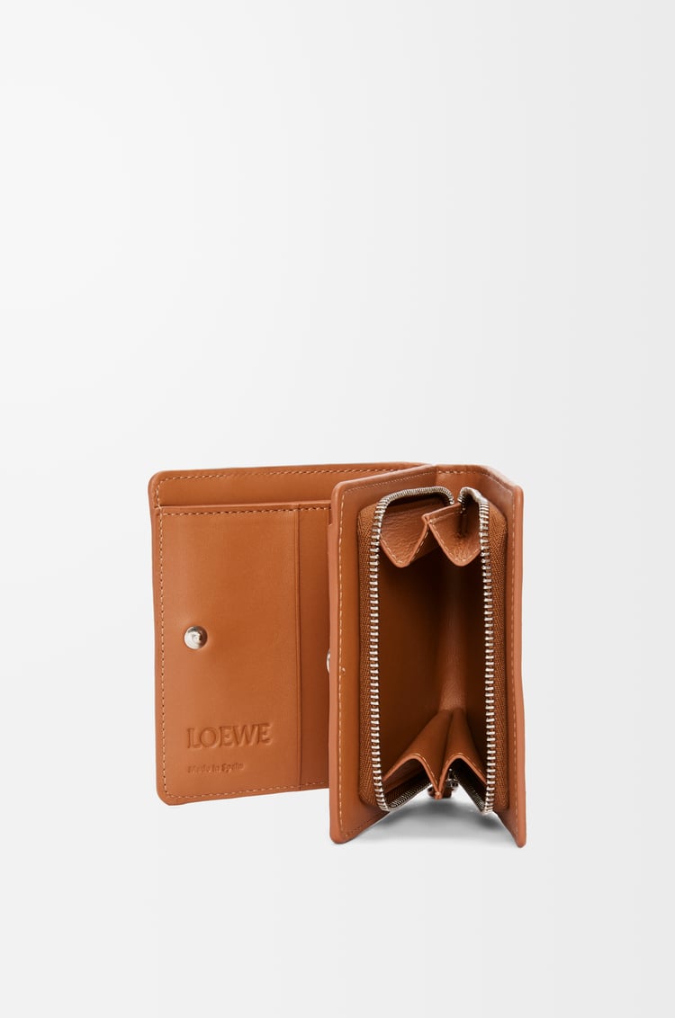 LOEWE Puzzle compact wallet in classic calfskin Tan