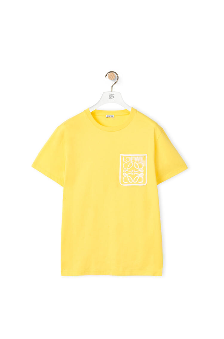 LOEWE Anagram fake pocket T-shirt in cotton Yellow