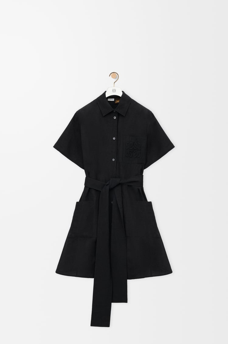 LOEWE シャツ ドレス（レーヨン&リネン） ブラック