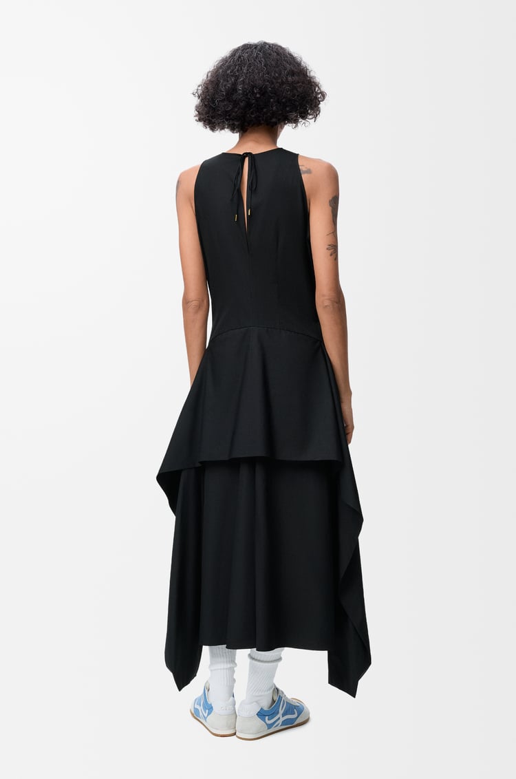 LOEWE Wrap dress in cotton Black